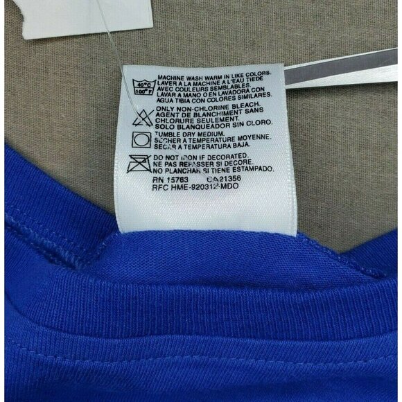 Vintage Hanes Her Way 2X Plus Size Cotton Casual Full Figure 22/24W Blue T Shirt - Picture 9 of 9